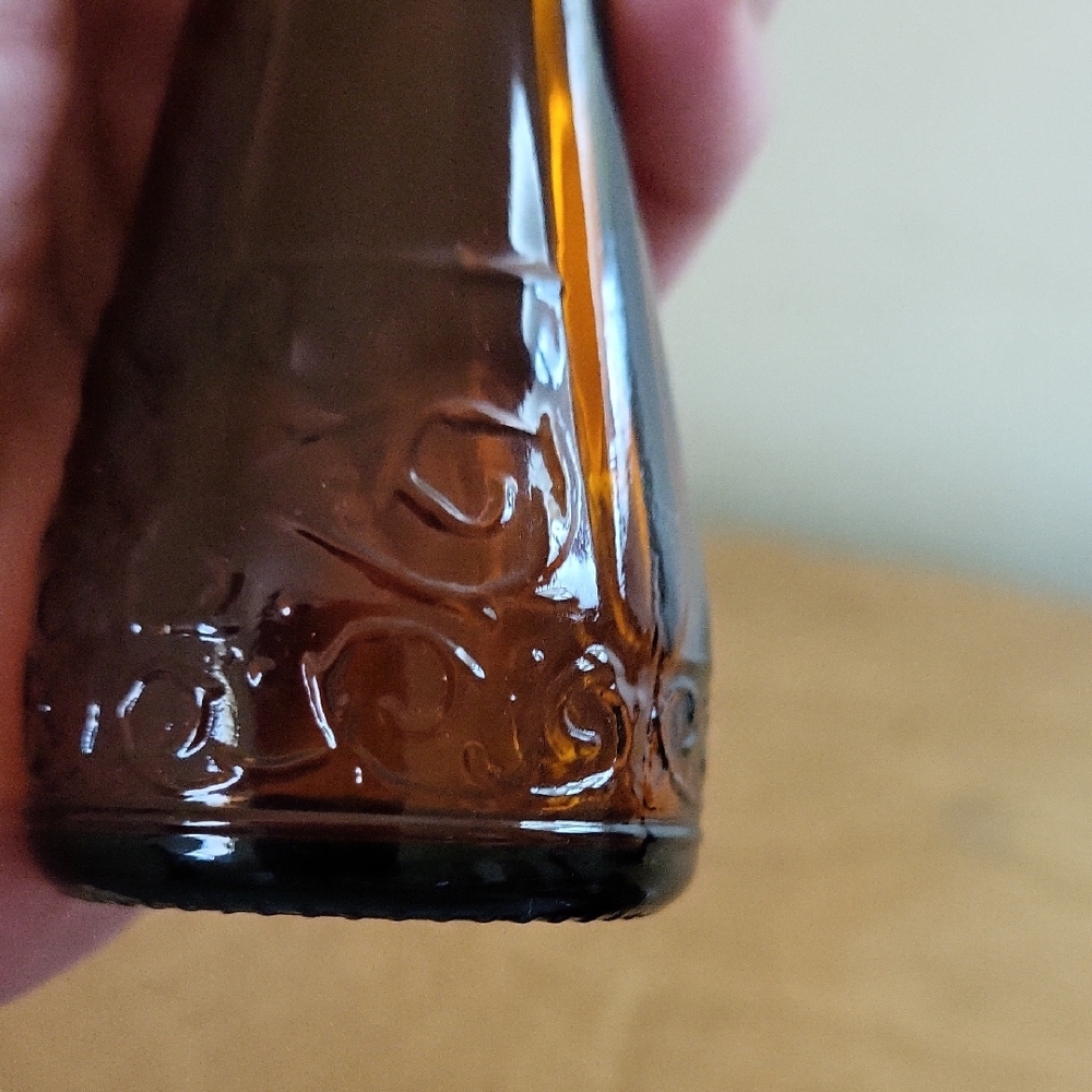 Mrs Butterworth mini syrup Amber Glass Bottle with Metal Cap - Vintage - Picture 11 of 12